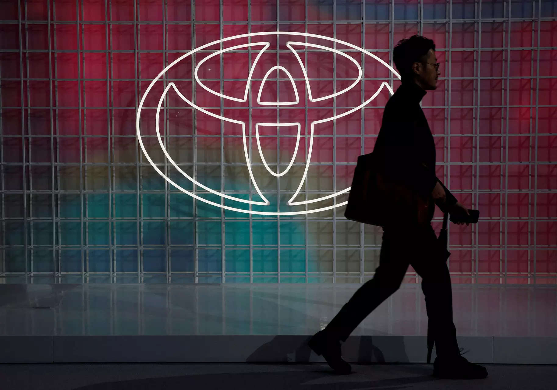 Toyota logo at the Tokyo Motor Show